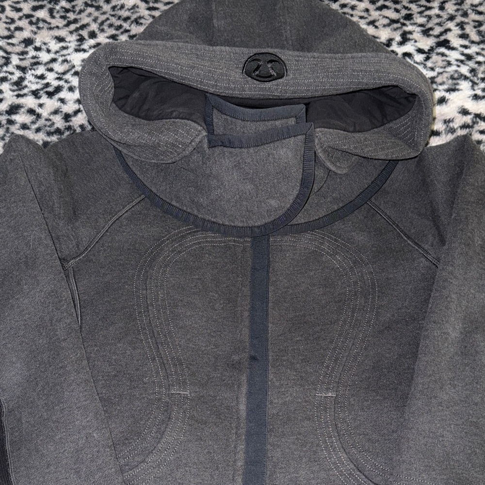 Charcoal and Black Hooded Jacket